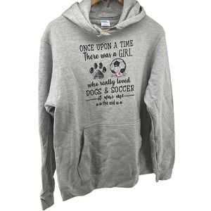 Port &‎ Company Woman’s Heather Gray Pullover Hoodie Size Med